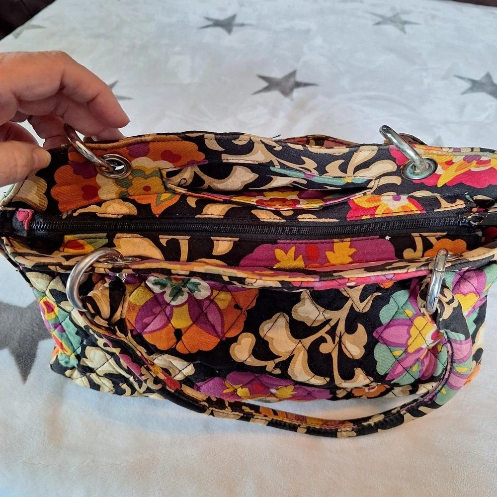 Vera Bradley Suzani Quilted Purse Sachel Bag Pretty Late Summer Early Fall Color